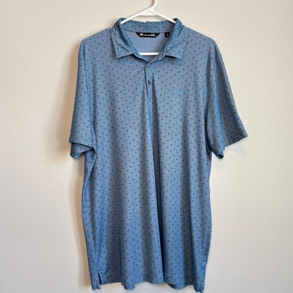Travis Mathew Size XL Performance Golf Polo Blue Business Casual Classic Fit - Picture 2 of 12